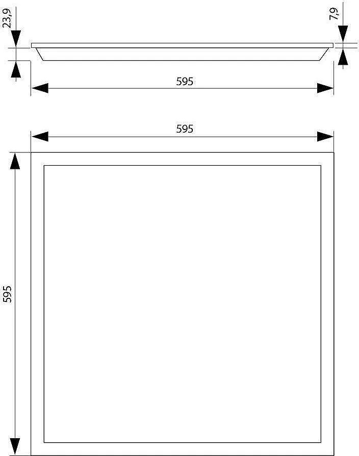 LED панел HELLI, бял, 40W, 3000-6400K