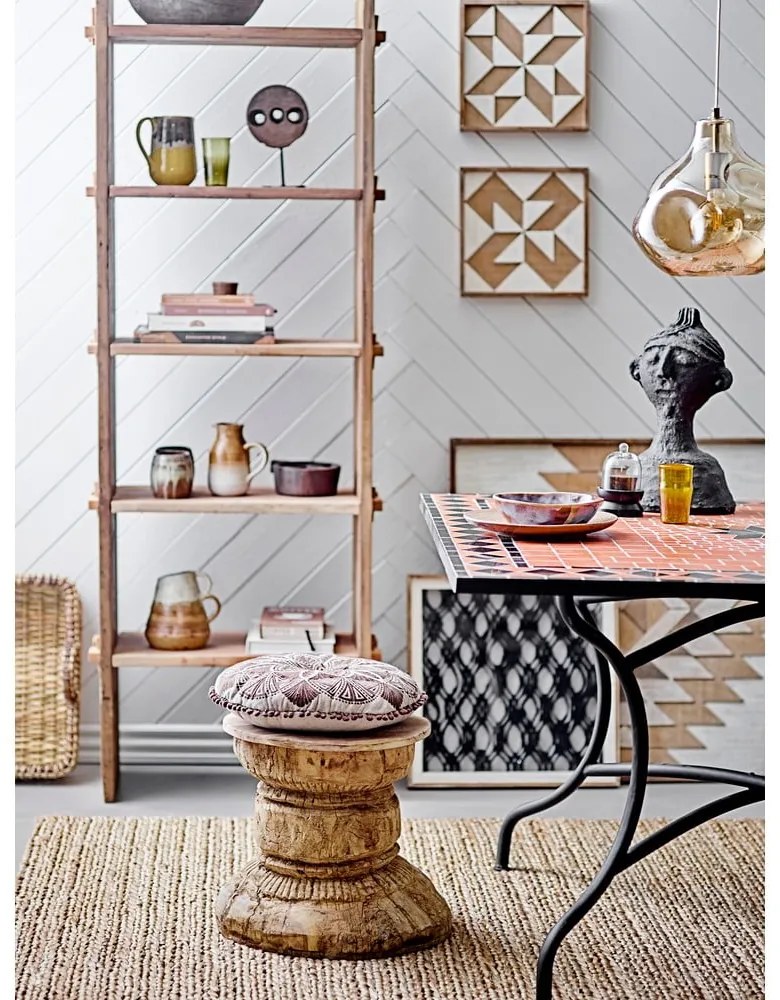 Кафяво висящо осветително тяло със стъклен абажур ø 30 cm Azizi – Bloomingville