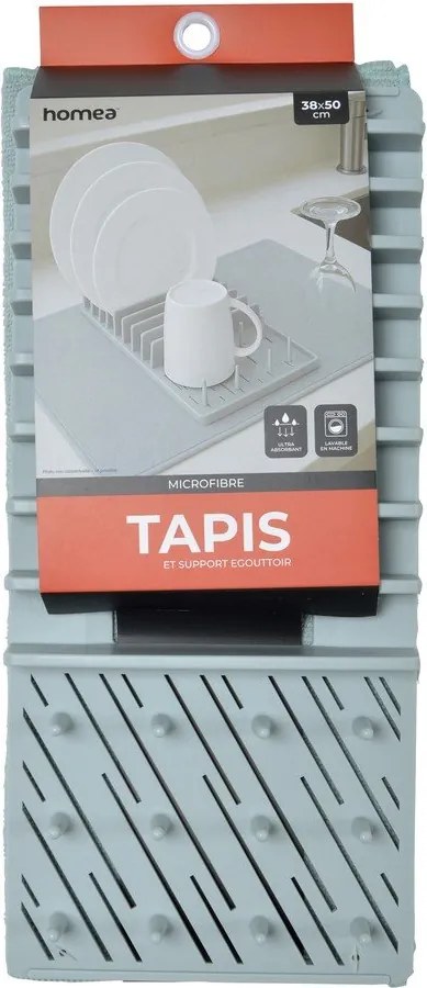 Светлосиня пластмасова тавичка за оттичане за съдовете 50x38 cm – Homéa