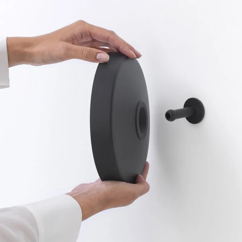 Огледало за стена Brabantia MindSet Mineral 1005690, 5 кратно увеличаване, Магнитна стойка, Устойчиво на корозия, Минерално покритие, Сив