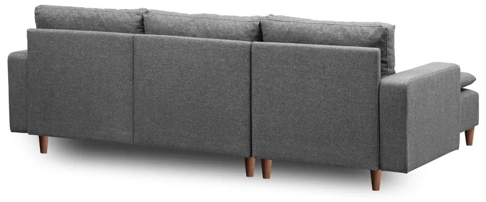 Сив ъглов диван (ляв ъгъл) Lungo – Balcab Home