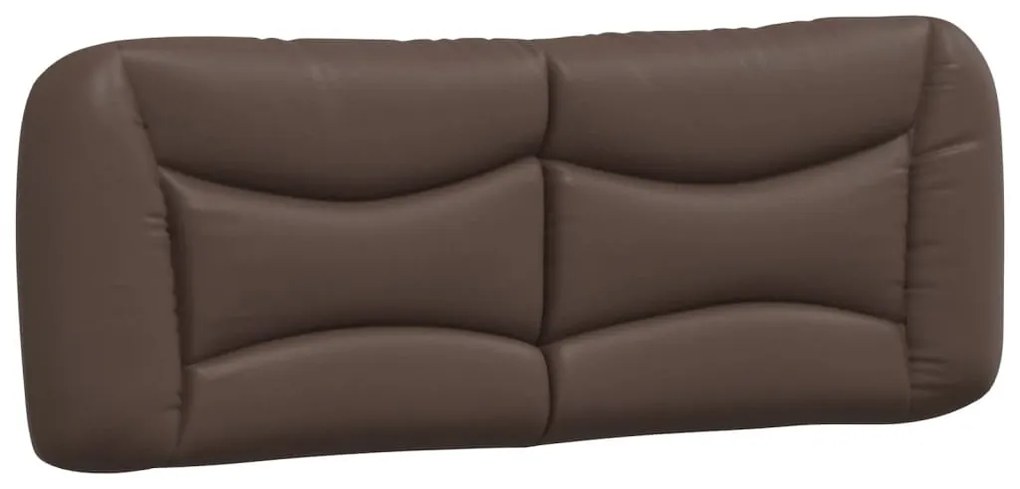 374585 vidaXL Мека табла за легло Hvar, кафява, 140 см, изкуствена кожа