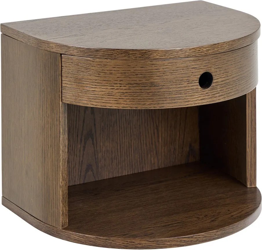 Нощно шкафче от декор от дъб в тъмно естествен цвят Paron – Actona