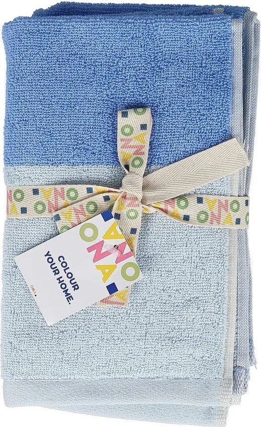 Сини памучни кърпи в комплект 2 бр. от тери 30x50 cm Pixie – ONA