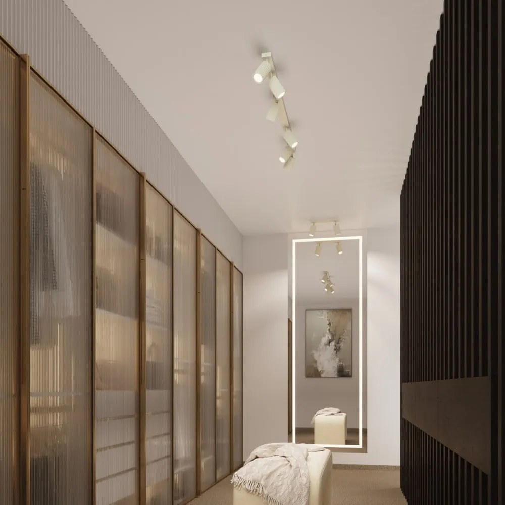 Кремав прожектор 6,5x30 cm Gleam – Sollux