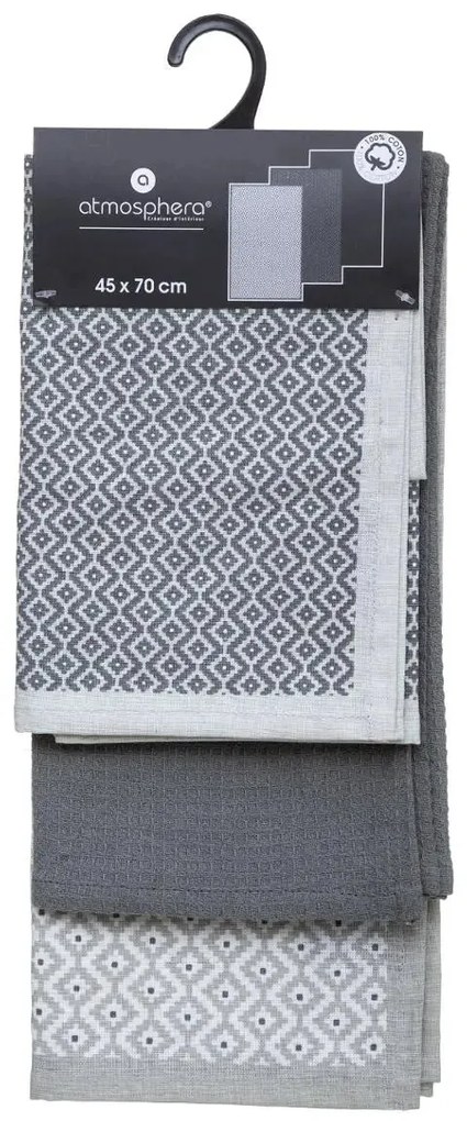 Сет кърпи atmosphera, 45x70 cm, Памук, 3 бр - Червен