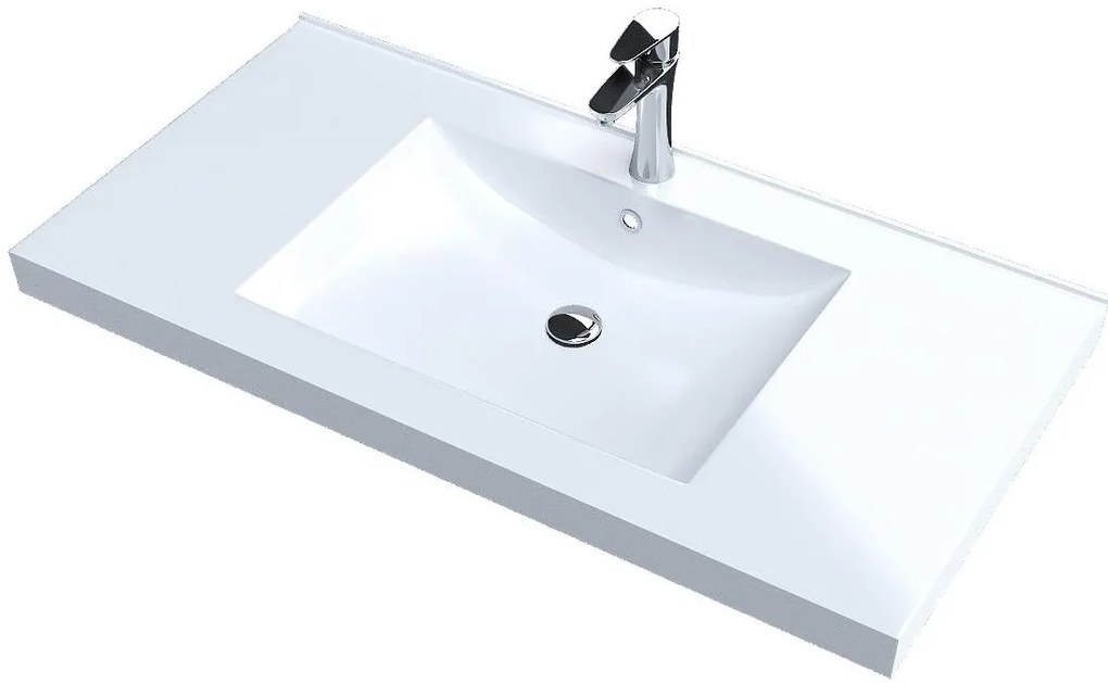 мивка Sanitec Alba-Бял-Дължина 90 см.