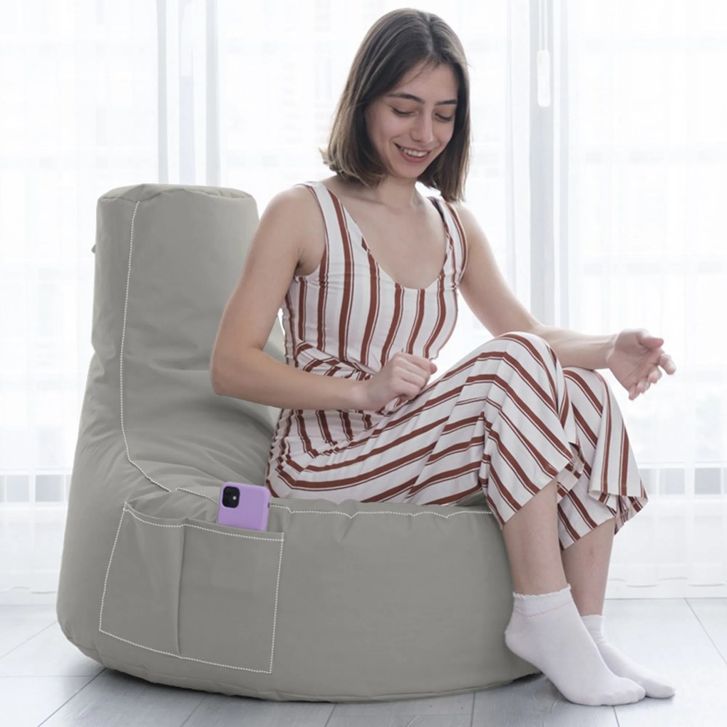 Градински пуф EVA Sport, цвят Сив