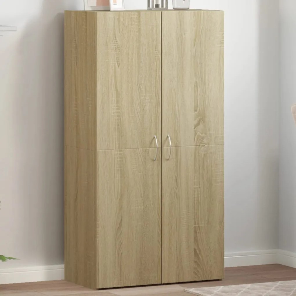 840774 vidaXL Шкаф за документи, сонома дъб, 60x32x115 см, инженерно дърво
