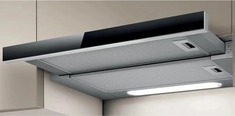 Абсорбатор за вграждане Elica Elite 14 Lux GRVT 60, 121 W, 60 см, Клас D, 304 м3/ч, LED осветление, Сив/Черен