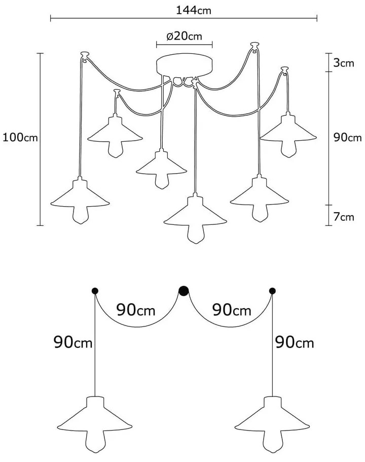 Детско осветително тяло с метален абажур Manavgat – Opviq lights