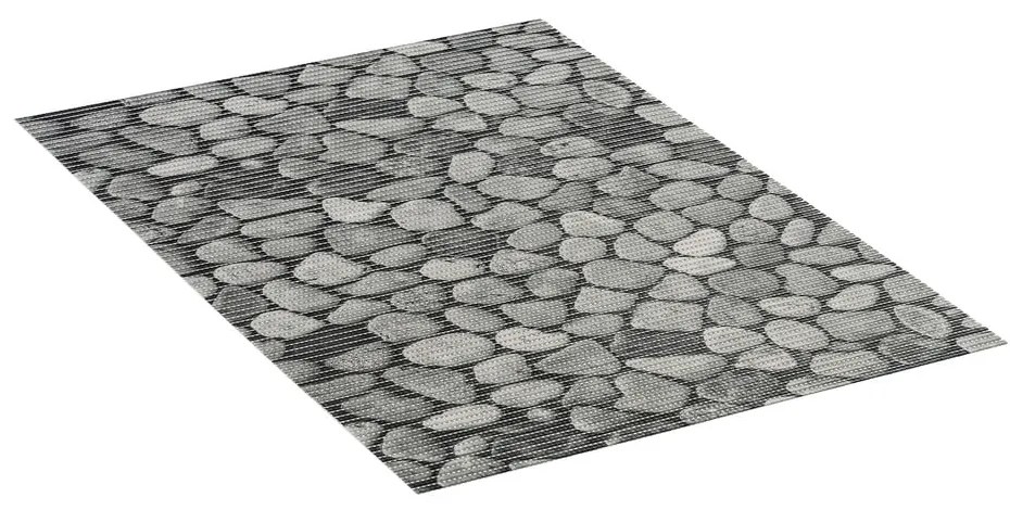 Сива пластмасова постелка за баня 50x80 cm Sassi - Wenko