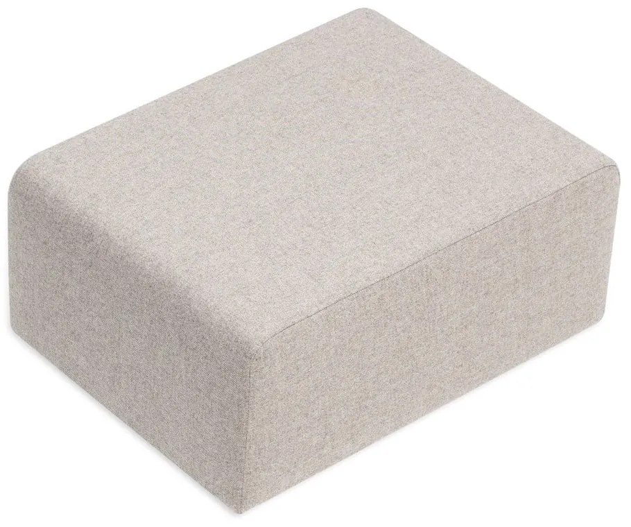 Светлосива табуретка за крака от смес от вълна и лен Hugg - Gazzda