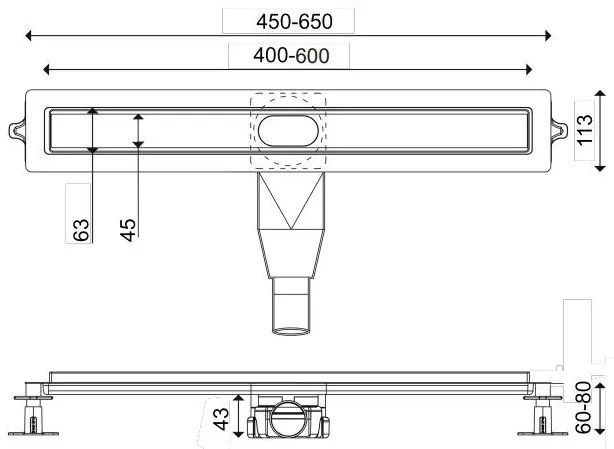 Душ канал Wirquin Flat Linear I