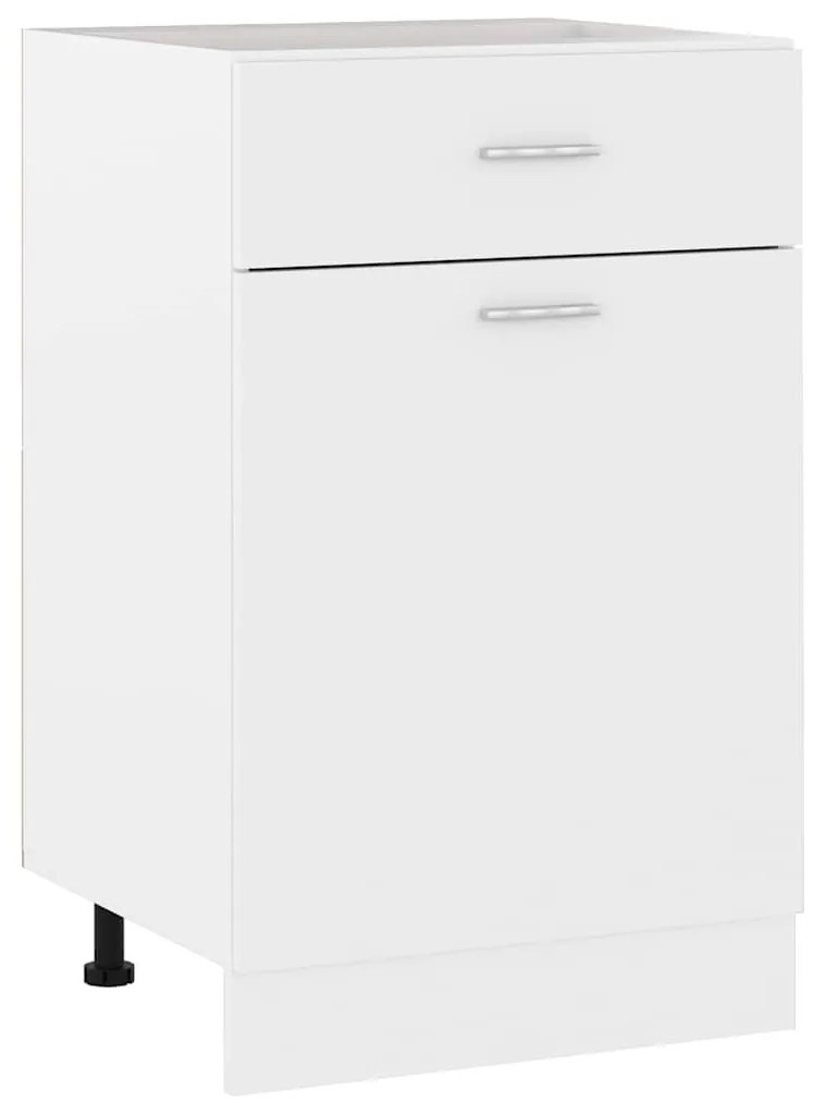 801220 vidaXL Шкаф с чекмеджета "Lyon", бял, 50x46x81,5 см, инженерно дърво