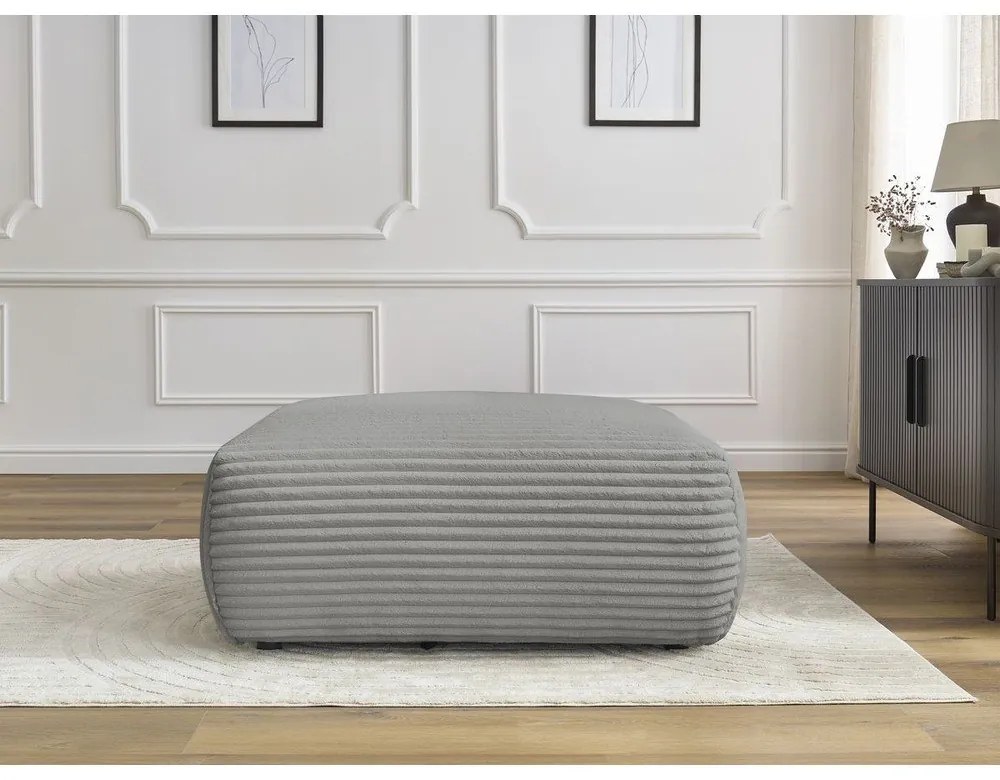 Тъмносива табуретка от рипсено кадифе Lucien – Bobochic Paris