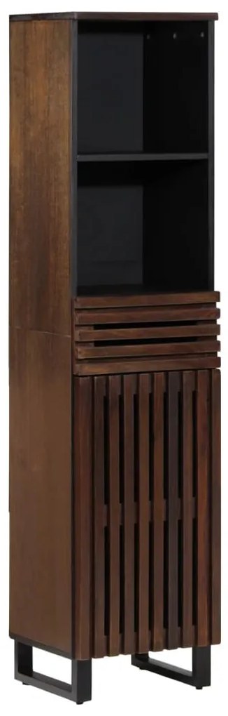 377546 vidaXL Бюфет, кафяв, 38x34x160 см, мангово дърво масив