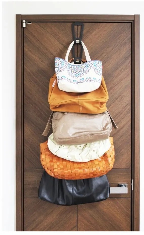 Черна закачалка за чанти с 6 куки Kanazawa Joint - YAMAZAKI