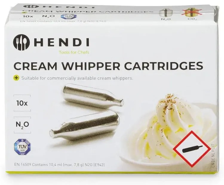 Комплект от 10 бомбички от бутилки с бита сметана - Hendi