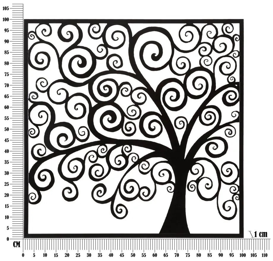 Метална декорация за стена 100x100 cm Three Plus - Mauro Ferretti