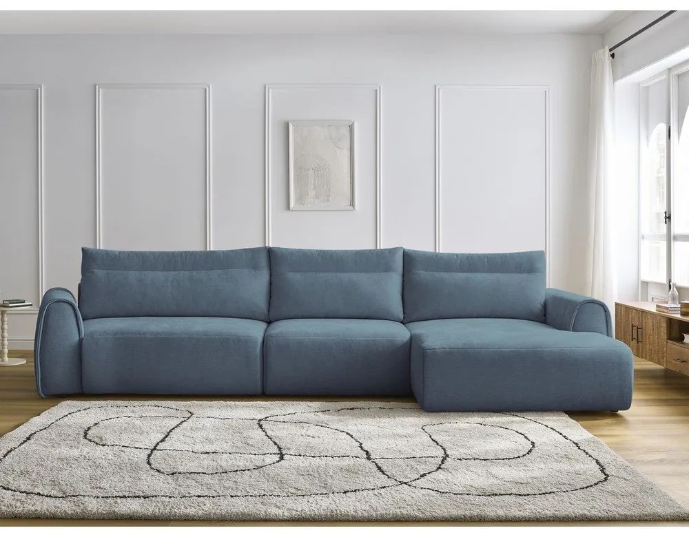 Син ъглов диван Aden – Bobochic Paris