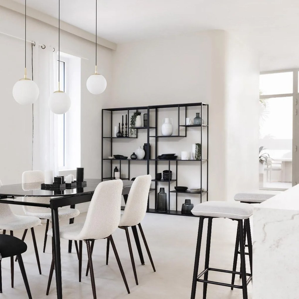 Етажерка atmosphera Gota, Метал, 6 нива, 90x180 cm, Черен