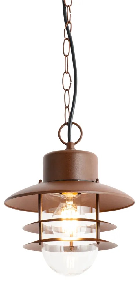 Индустриална висяща лампа ръждиво кафява IP44 - Shell