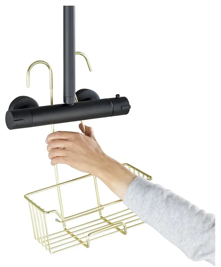 Висящ рафт за баня от неръждаема стомана златен Milo – Wenko