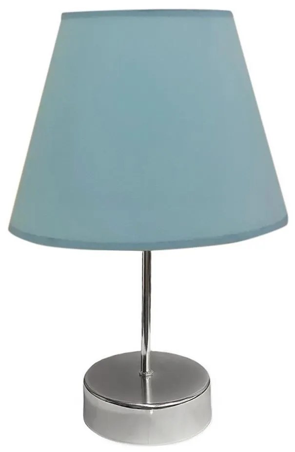 Настолна лампа 1xE27/60W/230V син/хром