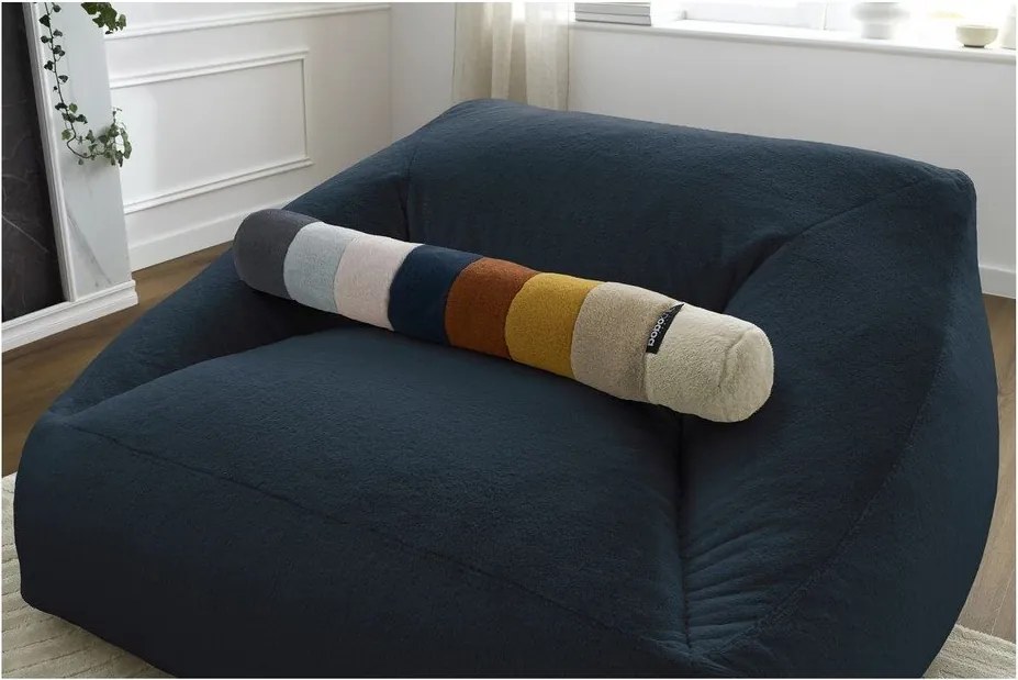 Тъмносин пуф от изкуствен косъм Lilibet – Bobochic Paris