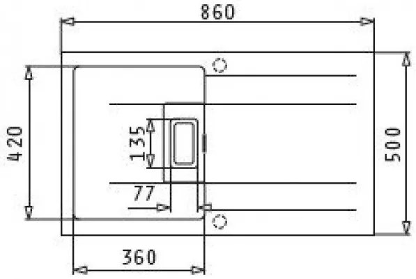 Νεροχύτης Pyramis Kartesio 1B 1D-Industrial Grey-Μήκος: 100 εκ.