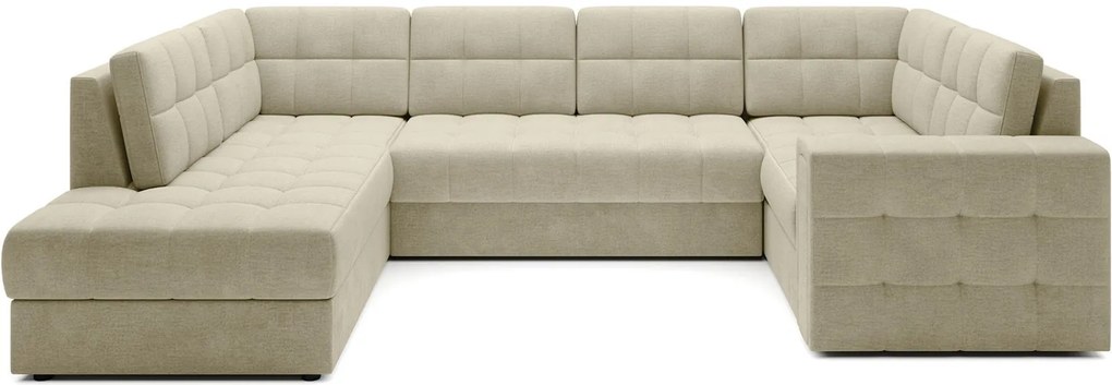 Ъглов диван Bale U-Екрю-Ляв