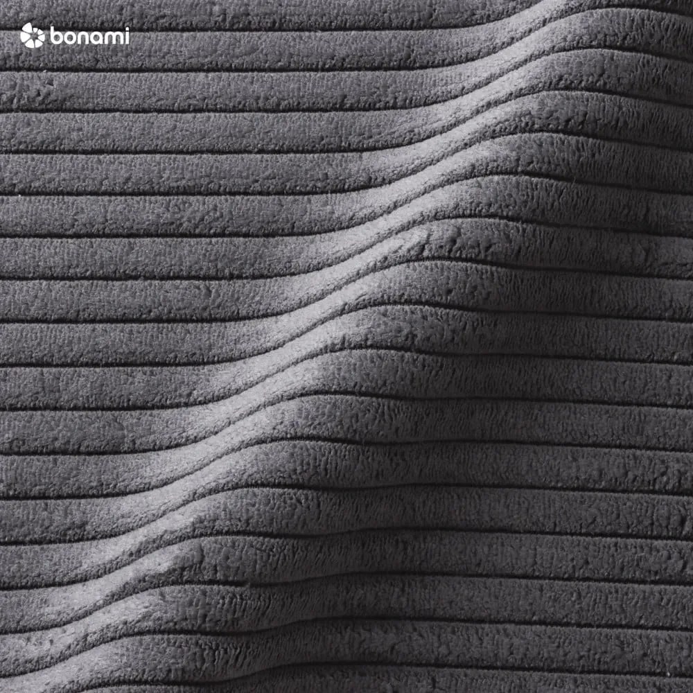 Тъмно сиво тапицирано единично легло с място за съхранение 90x200 cm Cabana - Meise Möbel