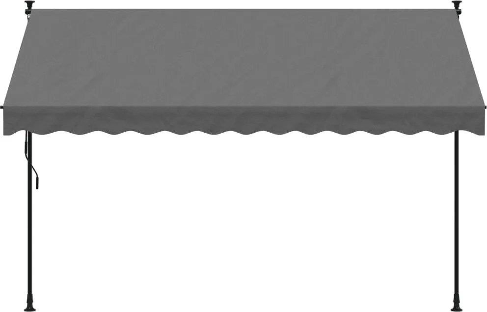 Прибираща се тента, антрацит, 300x150 см, плат и стомана