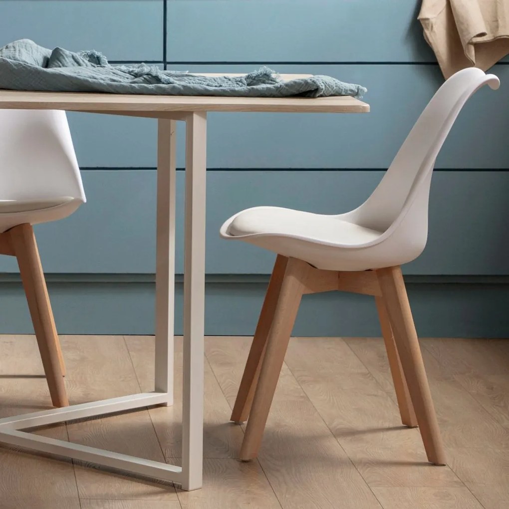 Кухненски стол Fiona-Бял (4) парчета