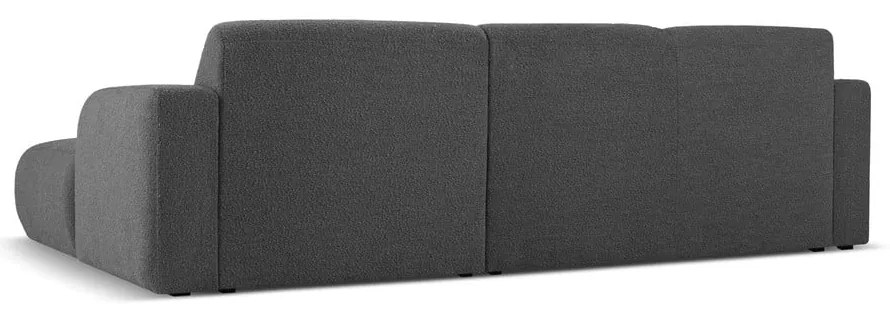 Тъмносив ъглов диван от плат букле (десен ъгъл) Molino - Micadoni Home