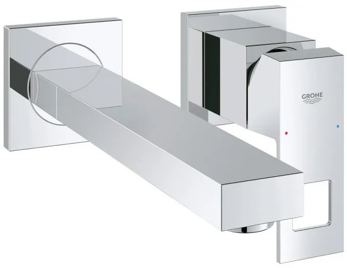 Тоалетна стенен кран Grohe Eurocube-Length 23 cm.-Glossy silver