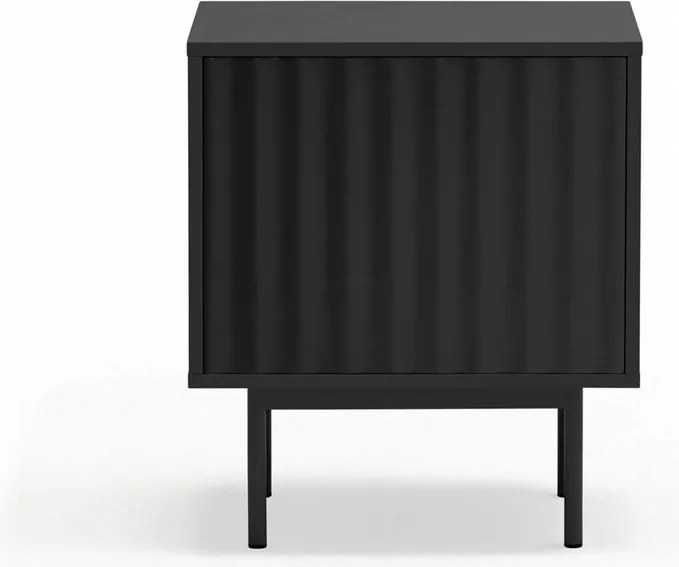Черно матово нощно шкафче Sierra – Teulat