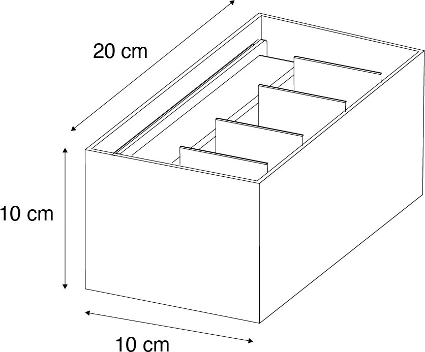 Външна стенна лампа черна със злато с LED 4-светлина IP54 - Edwin