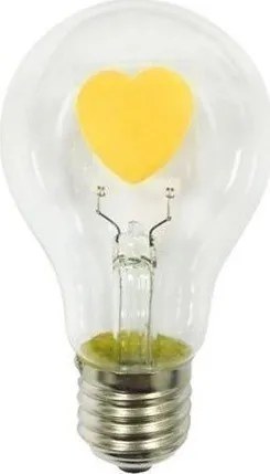 LED лампа винтидж Α60 Ε27 2W Heart