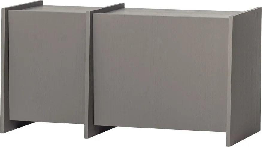 Сива маса за телевизор от декор от ясен 102x53x44 cm Brock – WOOOD