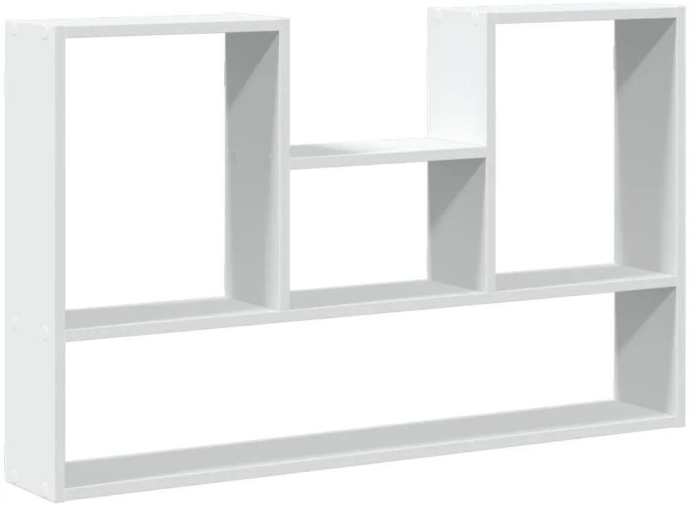 853236 vidaXL Стенен рафт, бял, 99x15x60 см, инженерно дърво