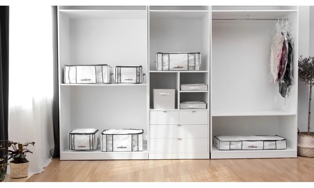Вакуумна подсилена текстилна кутия за съхранение на дрехи 65x50x26,5 cm Life – Compactor