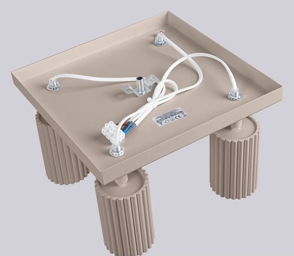 Кафяво-сив метален прожектор ø 6,5 cm Gleam – Sollux