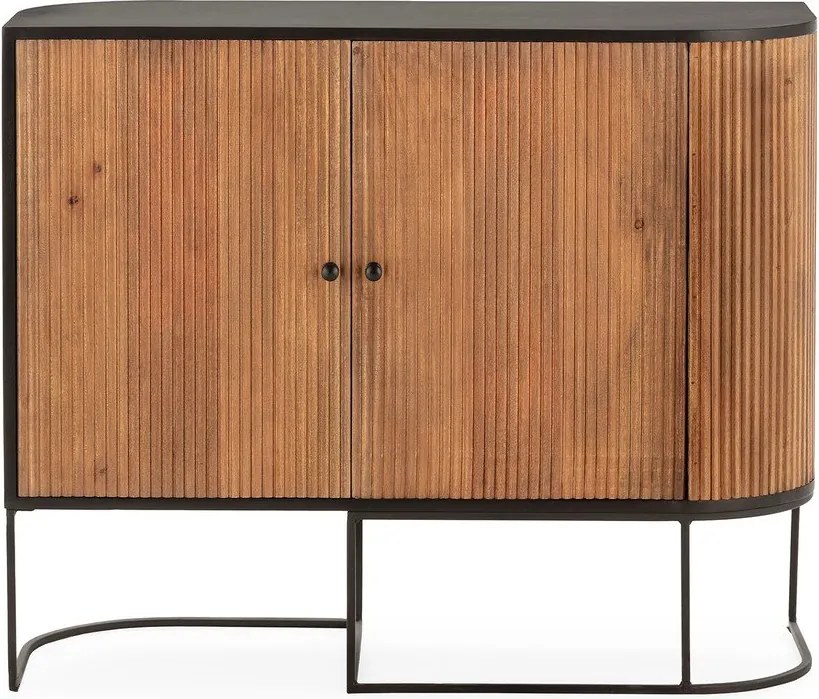 Скрин от масивно манго в естествен цвят 110x90x40 cm Curve – MOME