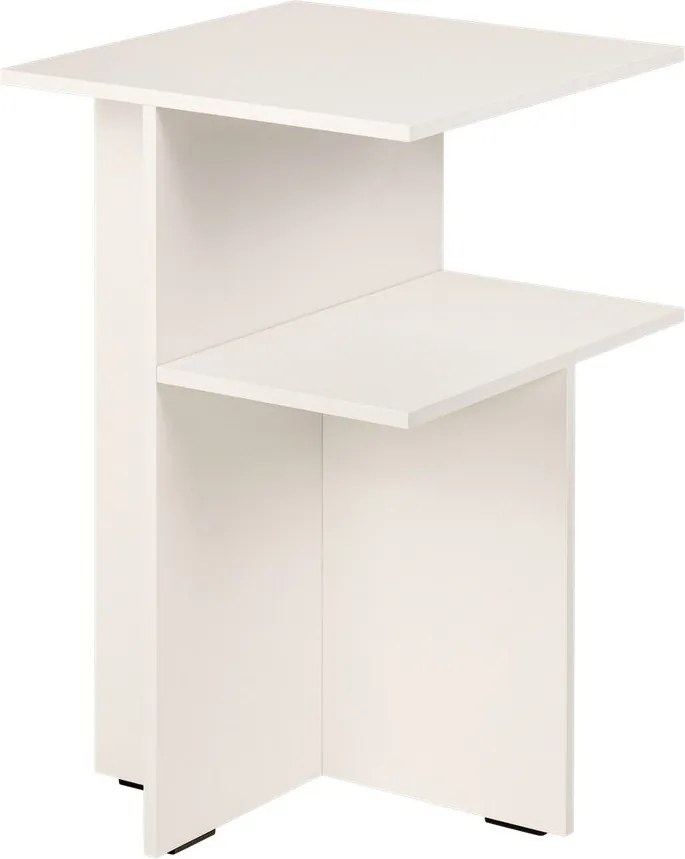 Сиво-бежово нощно шкафче с рафтове Atik – noo.ma