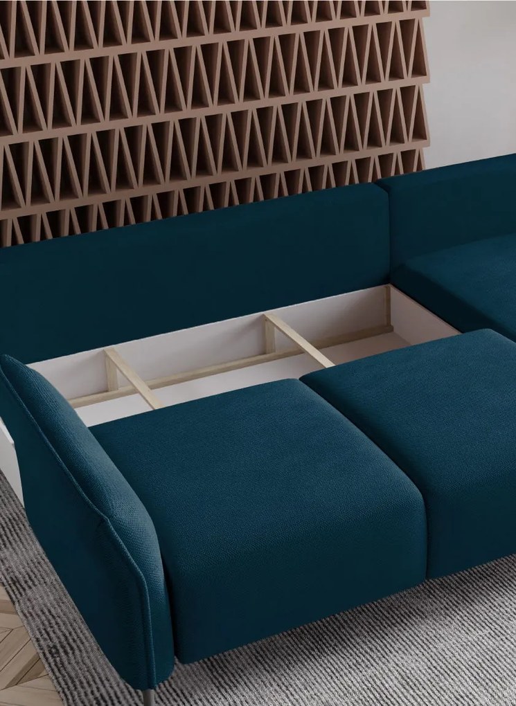 Ъглов диван Джозефин-петрол-ляв