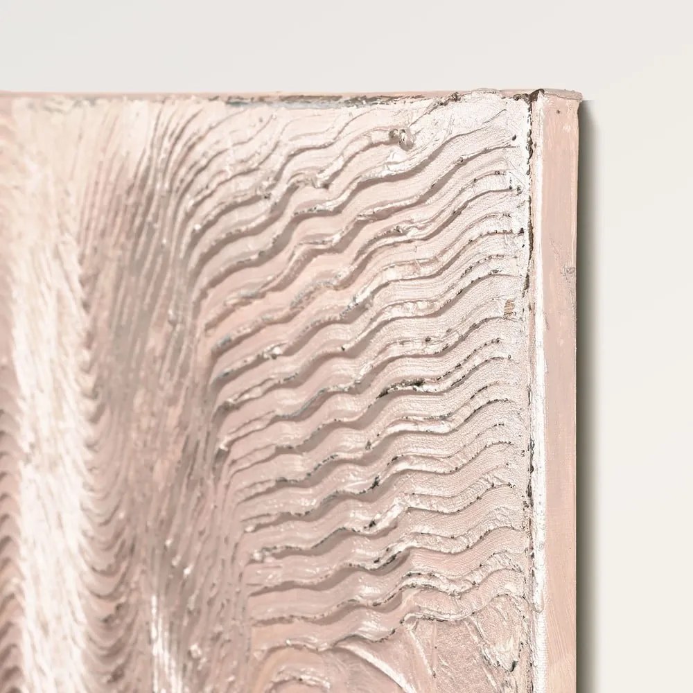 Ръчно рисувана картина 88x118 cm Metallic Rose – Malerifabrikken