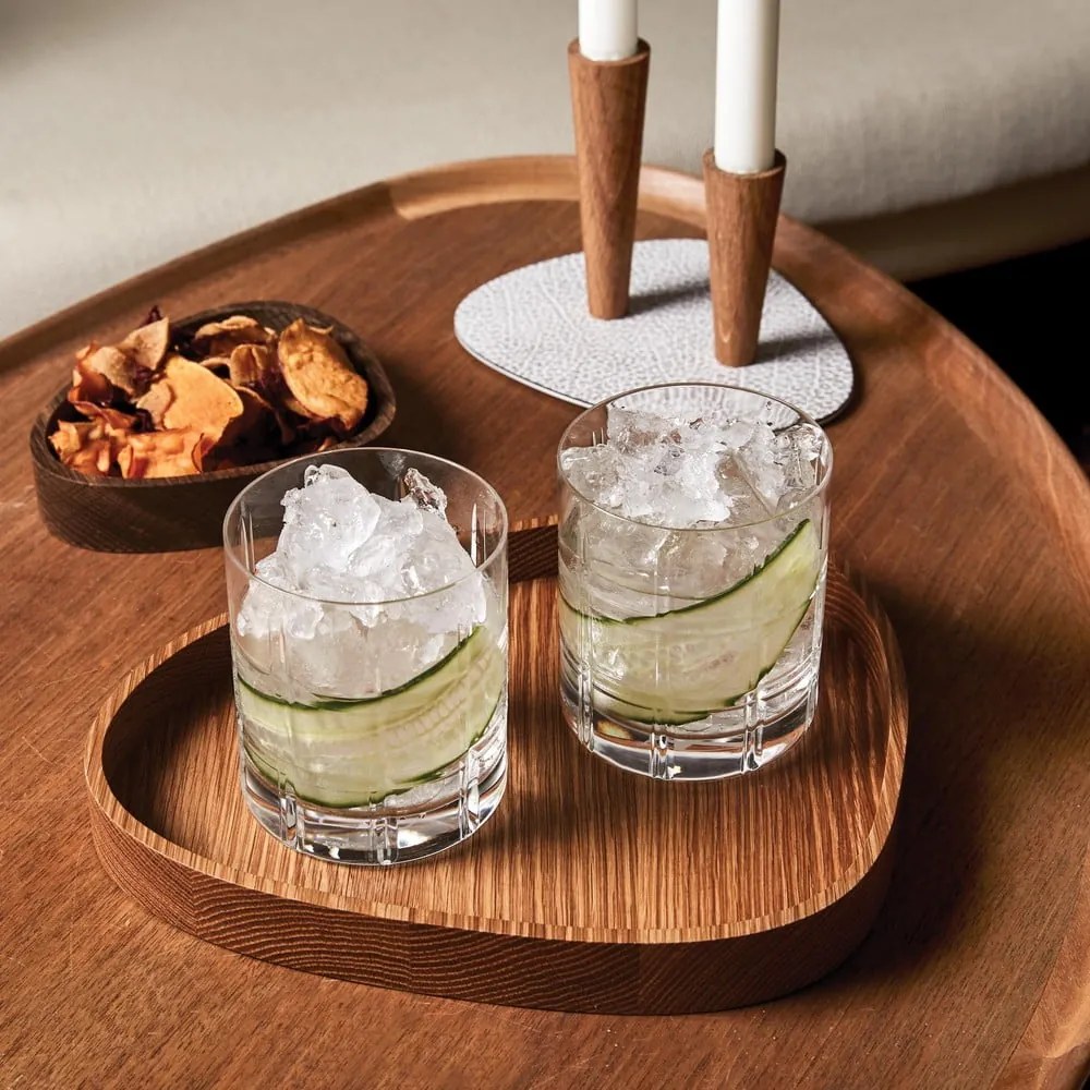 Декоративна дървена кутия за съхранение в естествен цвят 26x23x3 cm Curve L – LIND DNA