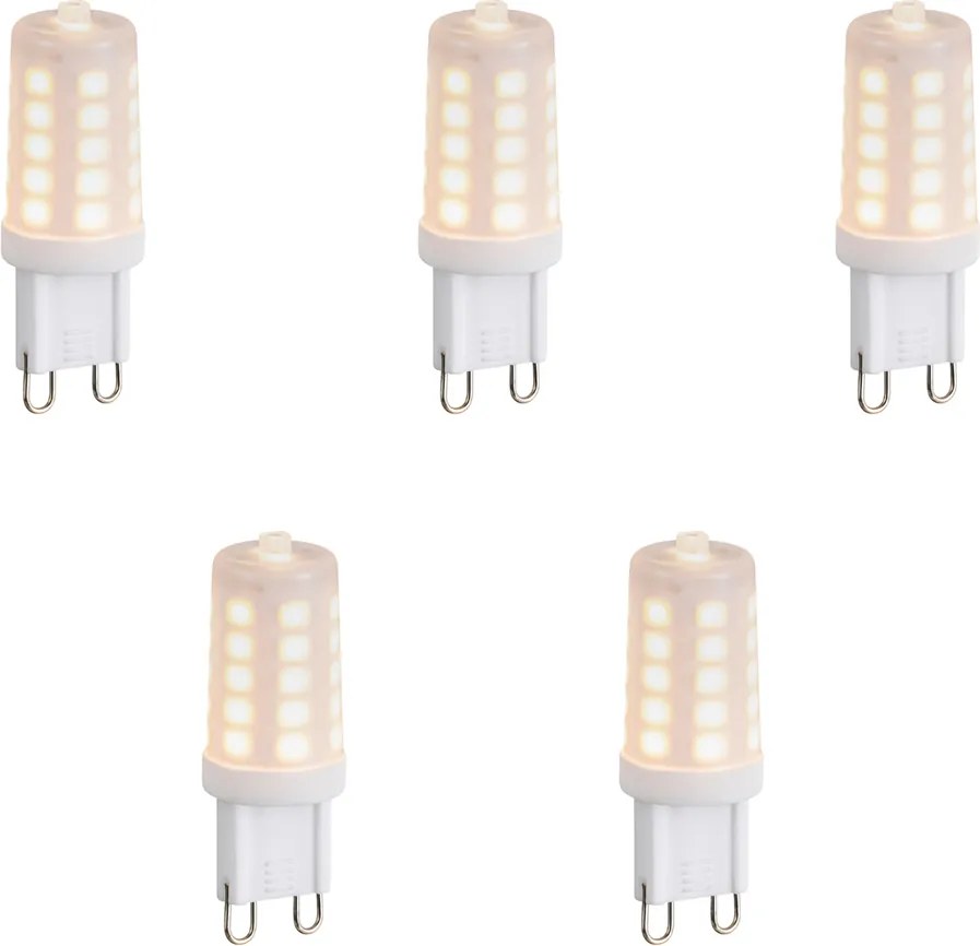 Комплект от 5 димируеми G9 LED крушки Опал 1.2W 100lm 2200K